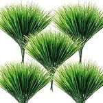 AGEOMET 14pcs Artificial Plants Fake Plastic Greenery Shrub Bushes UV Resistant Plants Plastic Wheat Grass for Indoor Outdoor Home Garden Decoration