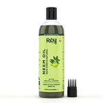 Rey Naturals Cold Pressed Pure Neem Oil For Hair Dandruff | Neem Oil For Skin | Neem Hair Oil for Hair Growth | Neem Oil For Hair Lice And Nits | Neem Oil Pure For Body Massage & Acne - 200ML