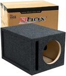 Atrend 8 inch Vented Enclosure Carpeted Car Subwoofer Speaker Box - Improves Audio Quality, Sound and Bass - High Grade MDF Construction with Nickel Finish Speaker Terminal - Black