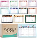 Small Desk Calendar 2025 – Compact 6x8" Small Desk Calendar 2025 Standing Flip, Doodle 2025 Desk Calendar Small for Home, Office, or Classroom, Runs from January 2025 to June 2026