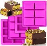 Juome 24 Cavities Chocolate Bar Mold Deep - Thick Deep Chocolate Bar Mold for Filling Silicone Chocolate Bar Mold for Stuffed Bar Knafeh Pistachio Chocolate Candy Bar, Rice Krispies/Crispy Treats Mold