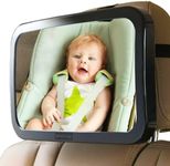 Enovoe Baby Car Mirror with Cleaning Cloth - Wide Convex Back Seat Baby Mirror is Shatterproof and Adjustable - 360 Swivel Rear Facing Car Seats Mirror Helps Keep an Eye on Your Infant car baby mirror