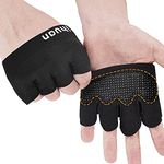 ihuan New Weight Lifting Gym Workout Gloves Men & Women, Partial Glove Just for The Calluses Spots, Great for Weightlifting, Exercise, Training, Fitness (Black, M)