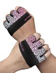 KUTOOK Gym Workout Gloves for Women Weight Lifting Gloves with Palm Protection & Extra Grip Breathable Exercise Gloves for Men Fitness, Pink & Purple Leopard