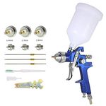 HVLP Gravity Feed Air Spray Gun 600CC Cup with 3 Nozzles 1.4mm 1.7mm 2.0mm, Paint Sprayer Airbrush Painting Tool Kit for Car Auto Repair Tool Painting Kit