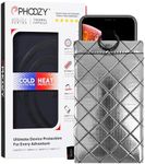 PHOOZY Thermal Phone Case - Apollo II Series : Cell Phone Pouch with AGION Lining Prevents Overheating, Extends Battery Life, Provides Drop Protection and Floats in Water (Medium - Silver)