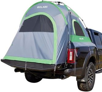Golabs Truck Bed Tent for 5.5-6.5 Ft Bed, Pre-assembled Design for 5-Minute Easy Setup, Waterproof PU2000mm, 2-Person Portable with Extra Rainfly Cover for Camping & Outdoor, Includes Storage Bag Gray