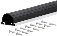 M-D Building Products 87643 9-Feet UniversalAluminum and Rubber Garage Door Bottom, Black