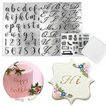 4PCS Alphabet Cake Stamp Tools, Alphabet & Numbers Fondant Cake Mold, DIY Alphabet Cookie Stamp High Heel Sunglasses Fondant Molds for Fondant Biscuit Cake Cookie Mold Baking Tool