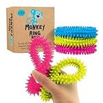 Spiky Sensory Rings from The Original Monkey Noodle - 3 Pack - Fidget Bracelet Toys for Kids with Unique Needs - Fosters Creativity, Focus, and Fun - Great for Classrooms, Home, and Playtime (Age 3+)