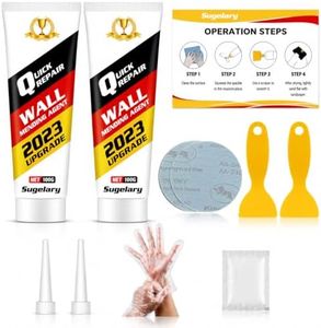 Drywall Repair Kit, 2 Pack Wall Mending Agent, Wall Spackle Paste with Scraper, White Plaster Effortlessly Fixes Small Holes and Cracks