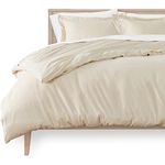 Bare Home Duvet Cover King/Cal King Size - Premium 1800 Super Soft Duvet Covers Collection - Lightweight, Cooling Duvet Cover - Soft Textured Bedding Duvet Cover (King/Cal King, Sand)