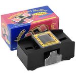 QWORK® Automatic Card Shufflers 2 Decks, Card Shuffling Machine, Battery Operated with Anti-Cheating Feature,Batteries not included