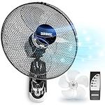 Duronic Wall Fan FN55 Wall Mounted with Remote Control | 16 Inch Head | Timer Function | Cooling for Summer in The Home | Office