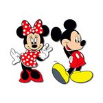 Bhai Please Mickey and Minnie Wooden Fridge Magnet (Pack of 1) Fun Comic Character Gift and Decoration