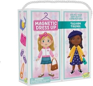 Peaceable Kingdom Magnetic Dress Up: Fashion Friends Playset, Magnetic Dress Up Dolls with Wardrobe Case, 50+ Piece Pretend Play Set, Screen-Free Toy for Kids Ages 3+