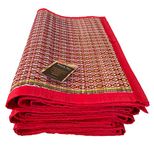 HALLUCINATION Chatai Mats for Home Sleeping on Floor Single Double King Queen Size Natural Dried Korai Pai Grass Made Yoga Mat (Rose, Queen)