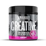 Warrior Creatine Monohydrate Powder – 300g – Micronised for Easy Mixing and Consumption – 100% Pure Creatine – Proven to Improve Physical Performance & Recovery, 60 x 5g Servings, Blazin' Berry