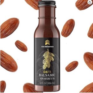 CW Dressings Date Balsamic Vinaigrette Dressing | Date Dressing for Salad & Marinade - Extra Virgin Olive Oil, Deglet Nour Date Syrup, Vegan & Diabetic Friendly, Balsamic Vinegar, 13 Oz