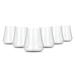 Gabriel-Glas Stemless Crystal Wine Glasses, Set of 6 - Premium, Universal Drinking Glass for Wine, Beer, Whiskey, and Cocktails - Dishwasher Safe, Lead-Free, 470 ml