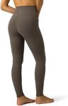 Colorfulkoala Women's Dreamlux Workout Leggings with Pockets High Waisted 28" Inseam Full Length Yoga Pants (S, Major Brown)