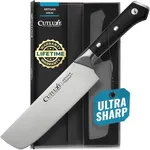 Cutluxe Nakiri Knife, 7" Vegetable Knife – Razor Sharp, Full Tang, Ergonomic Handle Design, Chef Knife for Chopping, Dicing & Slicing – Artisan Series