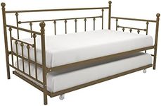 DHP Manila Metal Daybed and Trundle, Twin/Twin Size, Gold