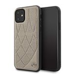 Mercedes-Benz Phone Case for iPhone 12 Mini Grey Leather Perforated Design | Easy Snap-On | Drop Protection | Officially Licensed