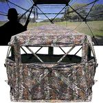 CROSS MARS Upgraded 3-4 Person 288 Degree See Through Ground Camouflage Portable Hunting Blind