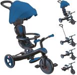 Globber Explorer Trike 4 in 1 Balance Bike Ride with Parent Handle - 10 Months Plus - 2 Year Warranty (Royal Blue)