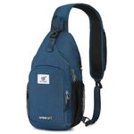 SKYSPER Sling Bag RFID Crossbody Sling Backpack Cross Body Shoulder Bag Travel Hiking Daypack for Women Men(Blue)