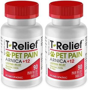 T-Relief Pet Pain Relief Arnica +12 Powerful Natural Medicines Help Ease Muscle Joint & Hip Pain Soreness Stiffness & Injuries Max Fast-Acting Soother for Dogs & Cats - 90 Tablets (2 Pack)