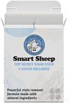 2 Pack Stain Stick - Stain Remover Bar for Clothes by Smart Sheep - Powerful Laundry Stain Remover - Formulated w/Natural Ingredients - Perfect for Food Drink Pet Grass & Blood Stains