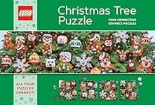 LEGO Christmas Tree Puzzle: Four Connecting 100-Piece Puzzles