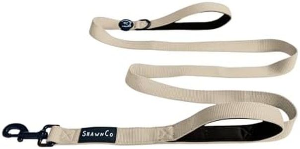 ShawnCo Dream Walk Dog Leash- Premium, Nylon Pet Leash with Soft Neoprene Handle for Small, Medium and Large Dogs (Driftwood, M/L 6FT w/ 2 Handles)