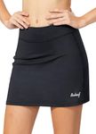 BALEAF Women's Tennis Golf Skirts Skorts with Shorts Running Stretchy Athletic with Inner Pockets Black Size S