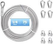 1/4 Stainless Steel Cable, 75ft 304