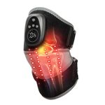 HONGJING Red Light Therapy Knee Massager for Knee Shoulder Arthritis Pain Relief, Cordless Heated Shoulder Brace Rechargeable 660nm & 850nm Near Infrared Light Therapy Device