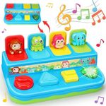 Baby Toys 6-12-18 Months, Montessori Pop Up Toy for 1+ Year Old Boys Girls Toddler Music Toys 1-2 Year Old Cause and Effect with Musical, Boys Girls Gift for 1 2 3 Year Old