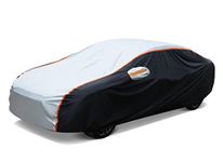 10 Layers Car Cover Waterproof All Weather for Automobiles Rain Snowproof UV Protection Windproof Outdoor Full Car Cover Car Snow Cover with Zipper Cotton, Universal Fit for Sedan(472 to 490cm)