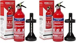 Multi Purpose Powder Fire Extinguisher – Ready to Use in Seconds – 1kg ABC Fire Extinguisher for Home & Kitchen Use – 5 Year Guarantee – Firechief Travel Extinguisher for Cars, Campervans & Caravans