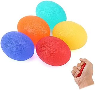 Hand Exercise Balls, Stress Relief Balls for Hand Therapy Multiple Resistance Hand Grip Strength Trainer Gel Squeeze Balls, Set of 5 Grip Strengthener Hand Workout Squeezer Balls