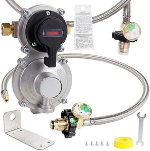 BlueStars 2-Stage Automatic Changeover LP Propane Regulator, 36" Pigtail
