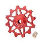 Rear Derailleur Pulley, 12T Ceramic Jockey Wheel Narrow Wide Teeth Bike Guide Roller Wheel for Road Bike Mountain Bike MTB BMX