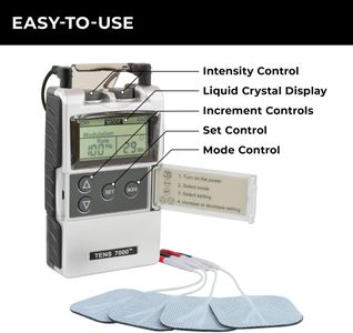 TENS 7000 Digital TENS Unit Muscle Stimulator – Pain Relief Device with Accessories