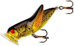 Rebel P73-434 Crickhopper Popper Lure, 1 3/4-Inch, 3/16-Ounce, Yellow/Black Back