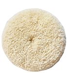 Sisha Wool Polishing Pad, 7" Buffing Pad with Hook and Loop Back for Compound, Cutting & Polishing, 100% Natural Wool, Thick and Aggressive