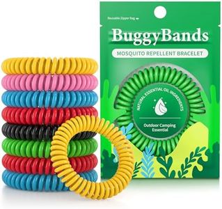 BuggyBands Mosquito Bracelets, 24 Pack Individually Wrapped, DEET Free, Natural and Waterproof Band