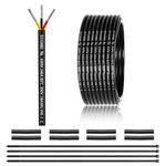 18 Gauge 3 Conductor Electrical Wire 25FT, UL 2464 18 AWG 3 Wire Cable Tinned Copper PVC Stranded 18/3 Core Wire for LED Lighting, Outdoor Low Voltage Extension Cable, Automotive etc.