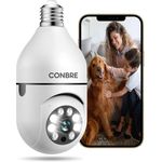 Conbre LightXR 2MP Full HD Indoor Wireless WiFi CCTV Security Camera | Motion Tracking | Two Way Talk | Colored Night Vision | Support upto 128GB SD card | includes holder